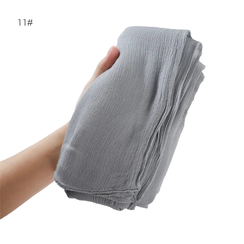 Écharpe Hijab à Plis Rayonne Coton - Turban Musulman Grande Taille