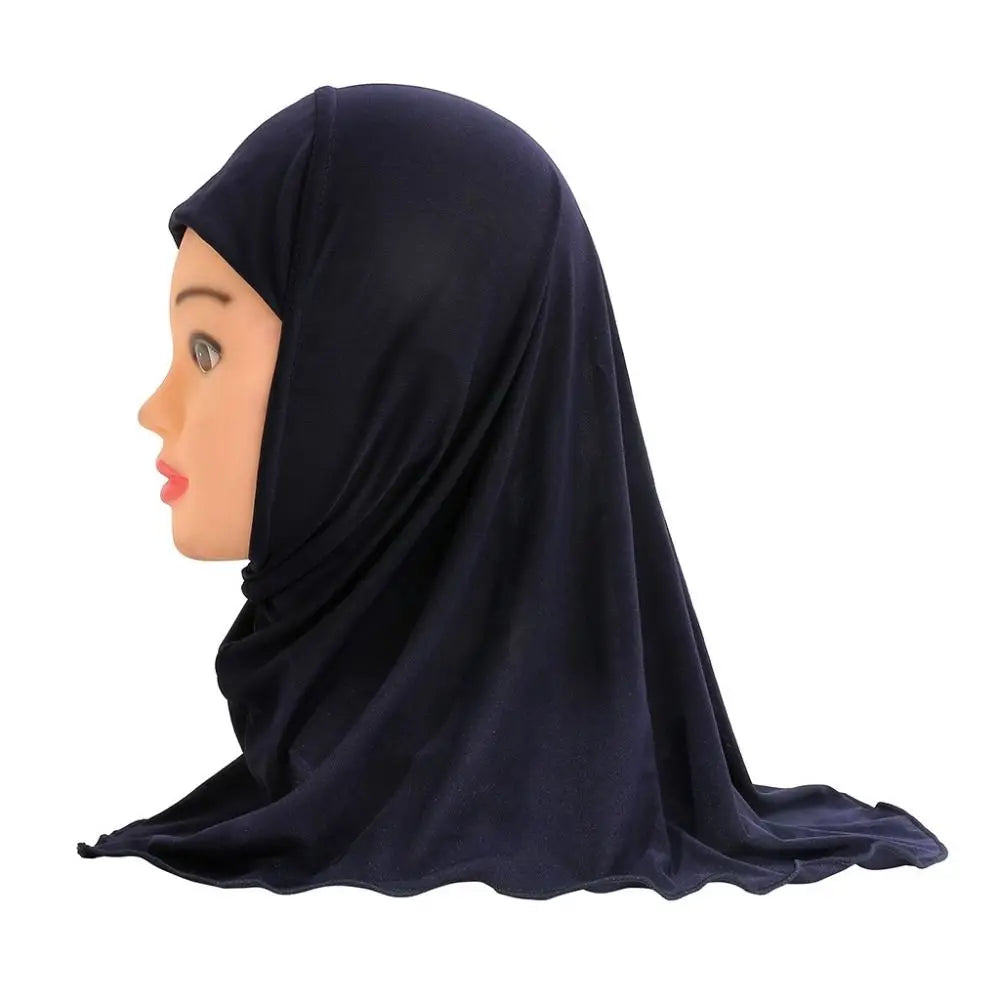 Hijabs Enfants Filles 50cm - Écharpe Islamique 2-7 ans Extensible