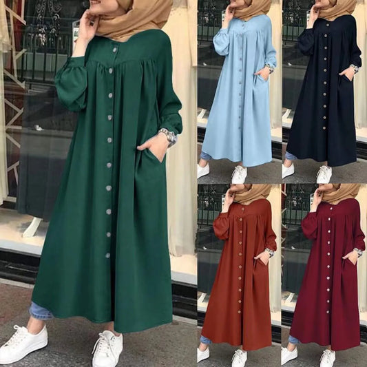 Abaya Vintage Dubaï - Robe Caftan Musulmane Élégante Style Arabe