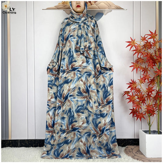 Abayas Musulmanes Ramadan Coton - Robes Prière Manches Longues
