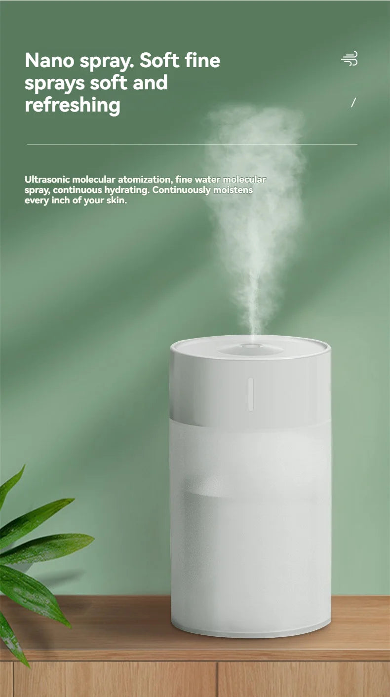Humidificateur Portable 260ML USB - Silencieux avec Lumière LED